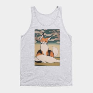 ukiyo-e fox design Tank Top